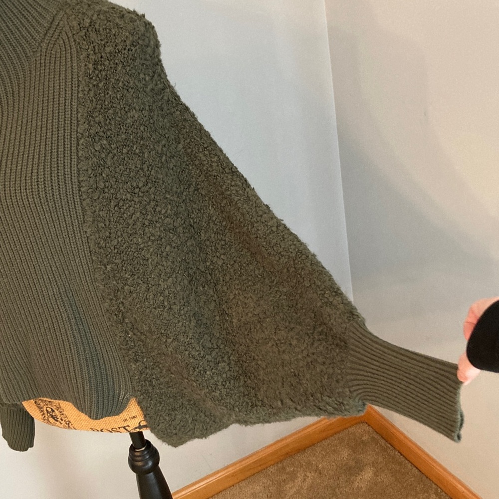 BCBGMaxAzria Green Mock Neck Sweater Batwing Women Size Small - Picture 3 of 15